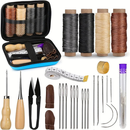 Leather Sewing Kit with Waxed Thread and Precision Needles 1