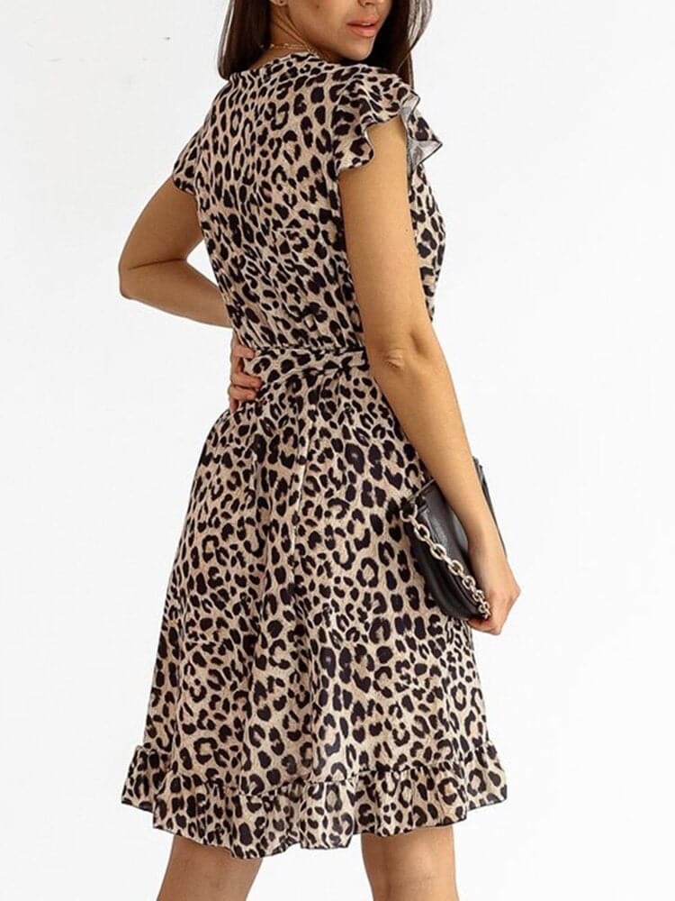 Trendy leopard-print mini dress - Amira