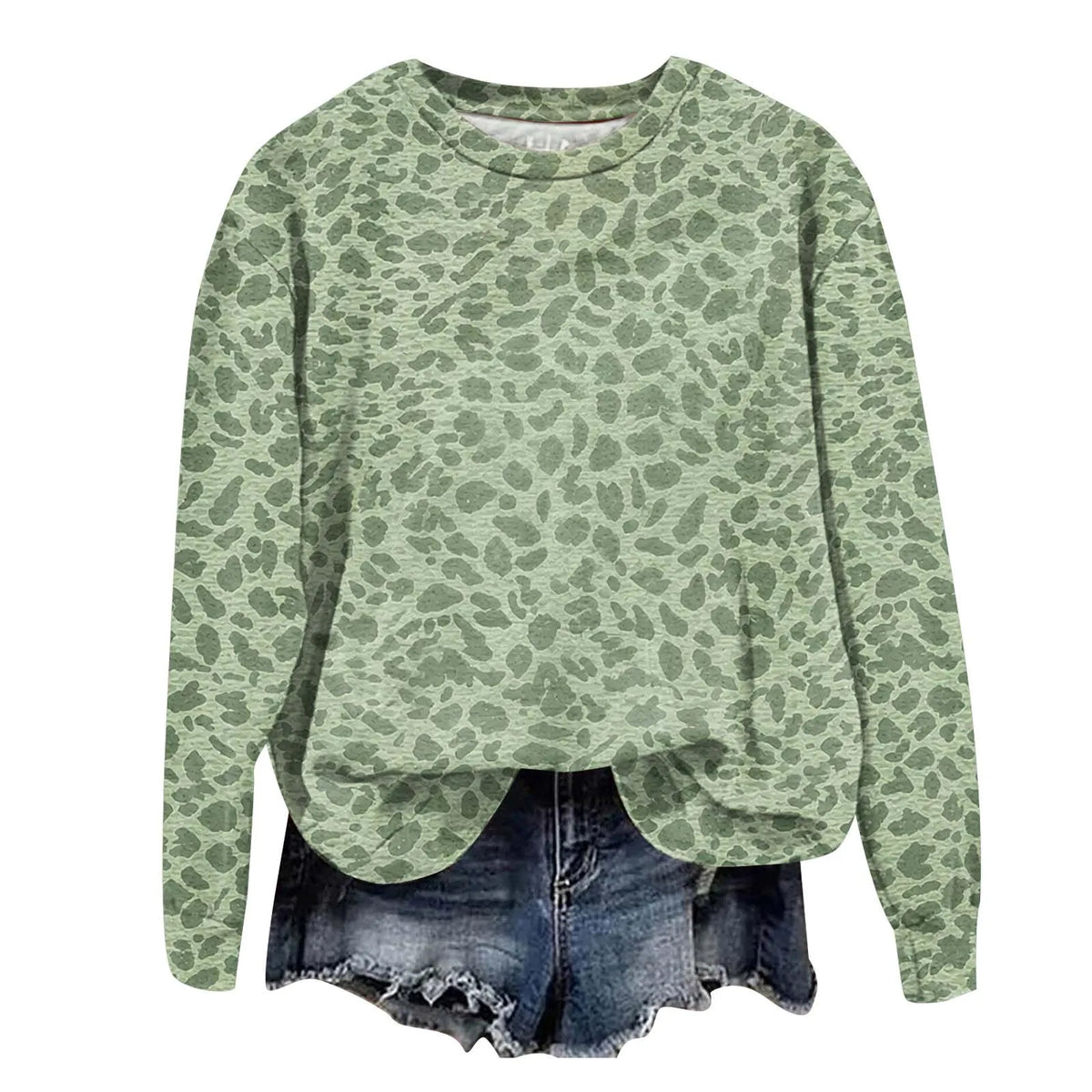 Leopard Print Oversized Sweatshirt - Lana