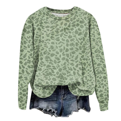 Leopard Print Oversized Sweatshirt - Lana