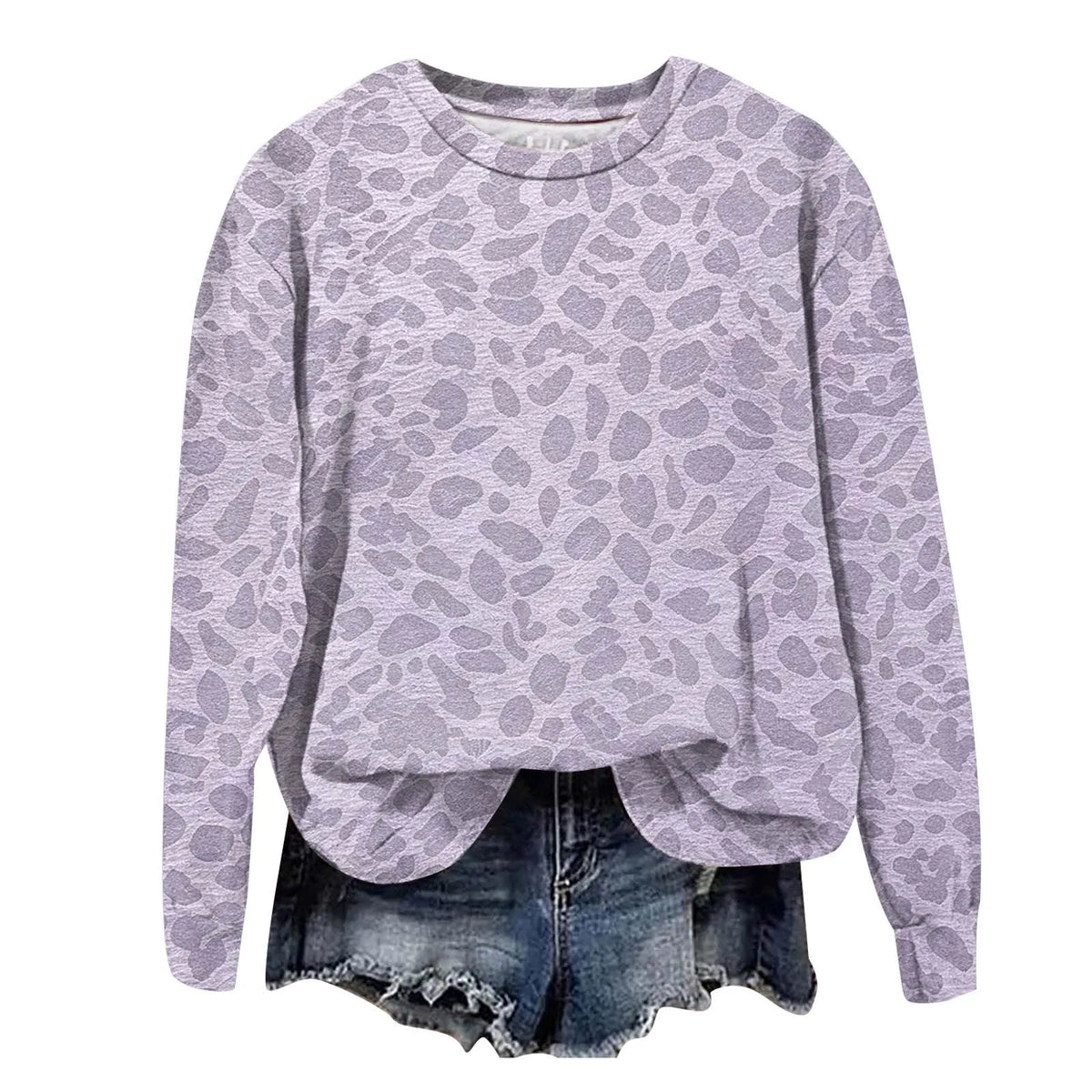 Leopard Print Oversized Sweatshirt - Lana