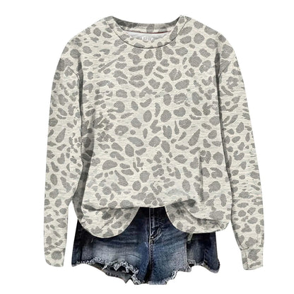 Leopard Print Oversized Sweatshirt - Lana