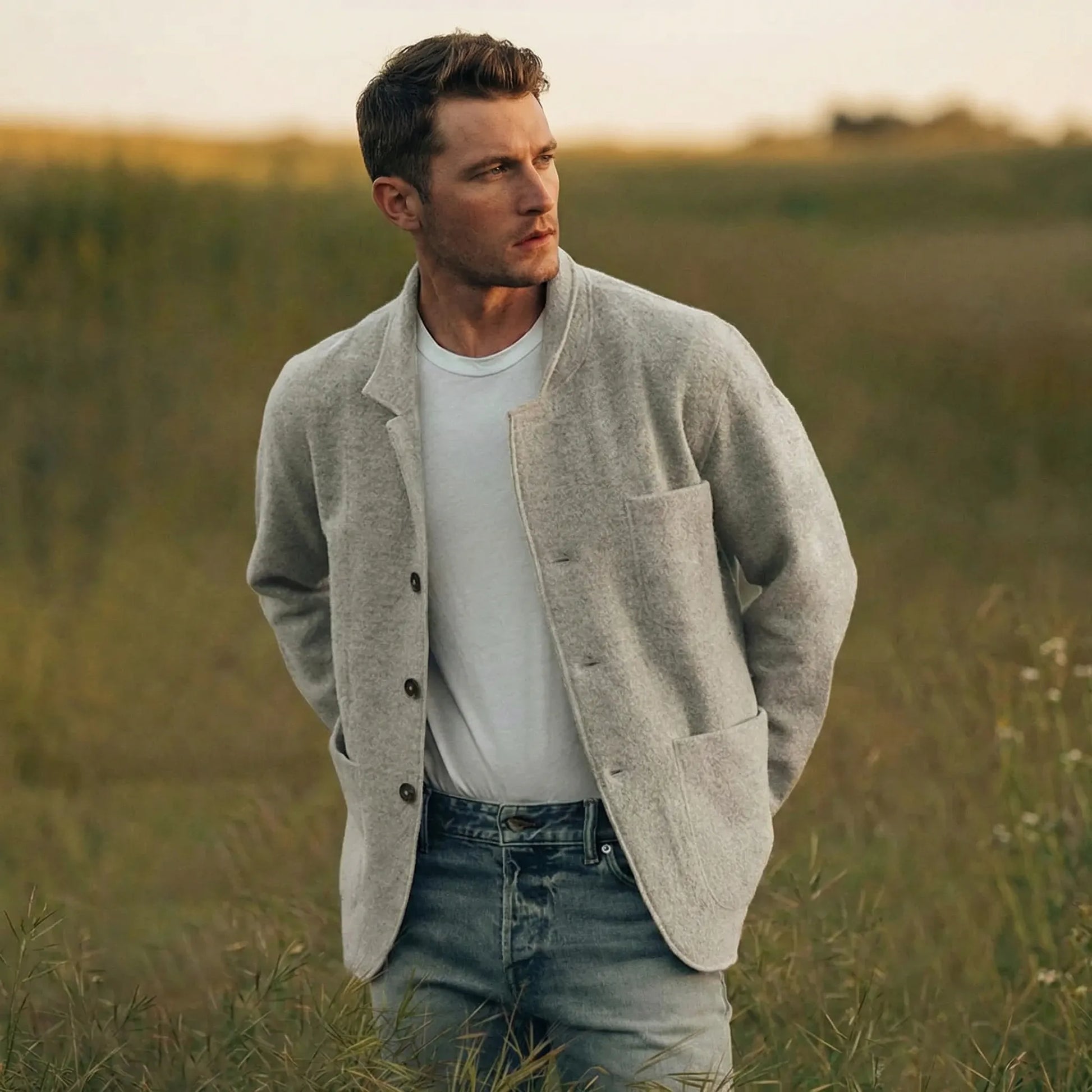 Lightly Structured Mens Blazer Jacket - Josua