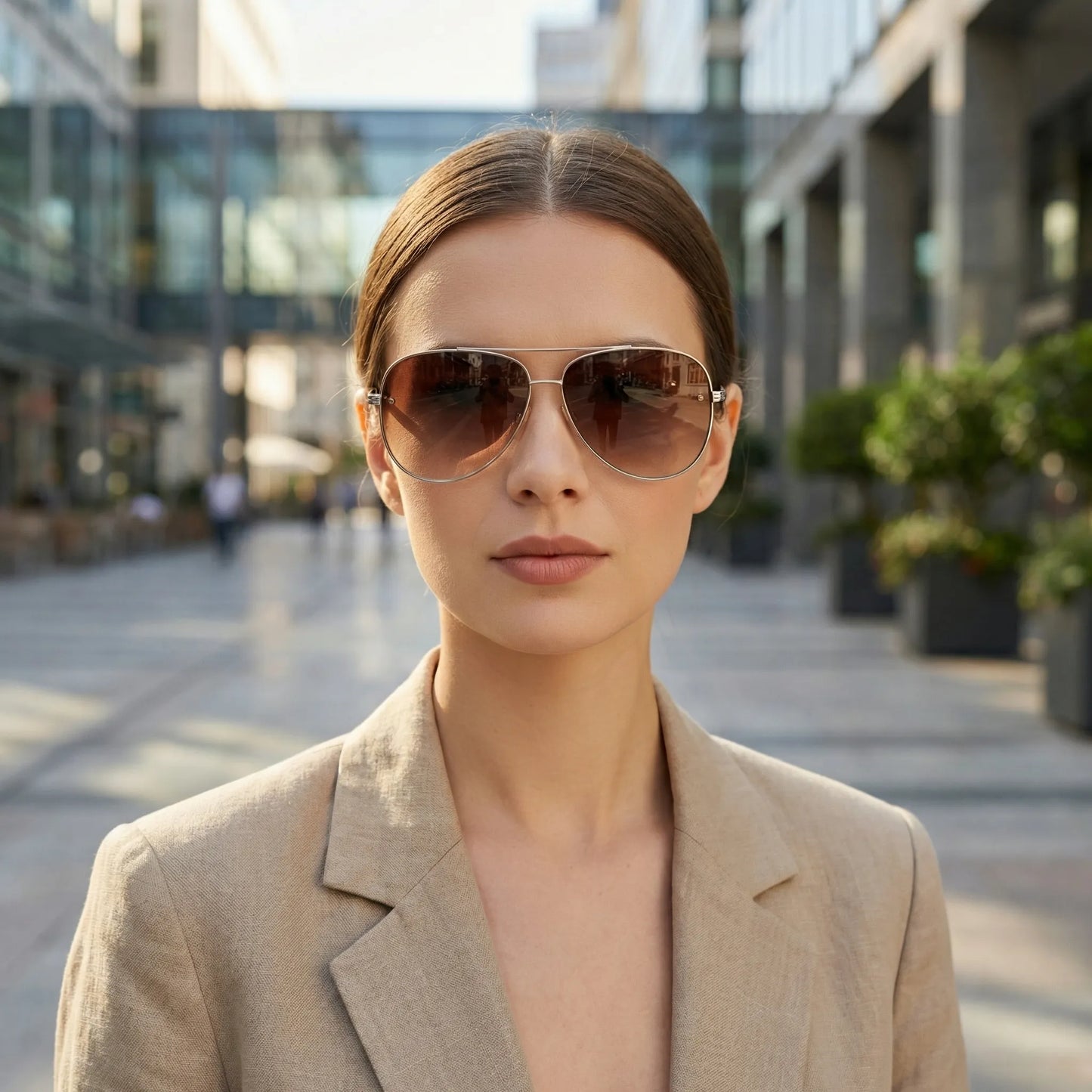 Lightweight Aviator Sunglasses - Marleen