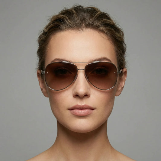 Lightweight Aviator Sunglasses - Marleen
