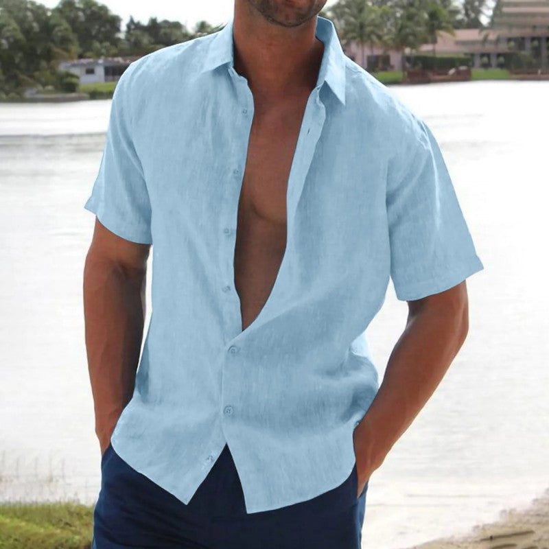 Lightweight Casual Shirt With Button Placket - Donald