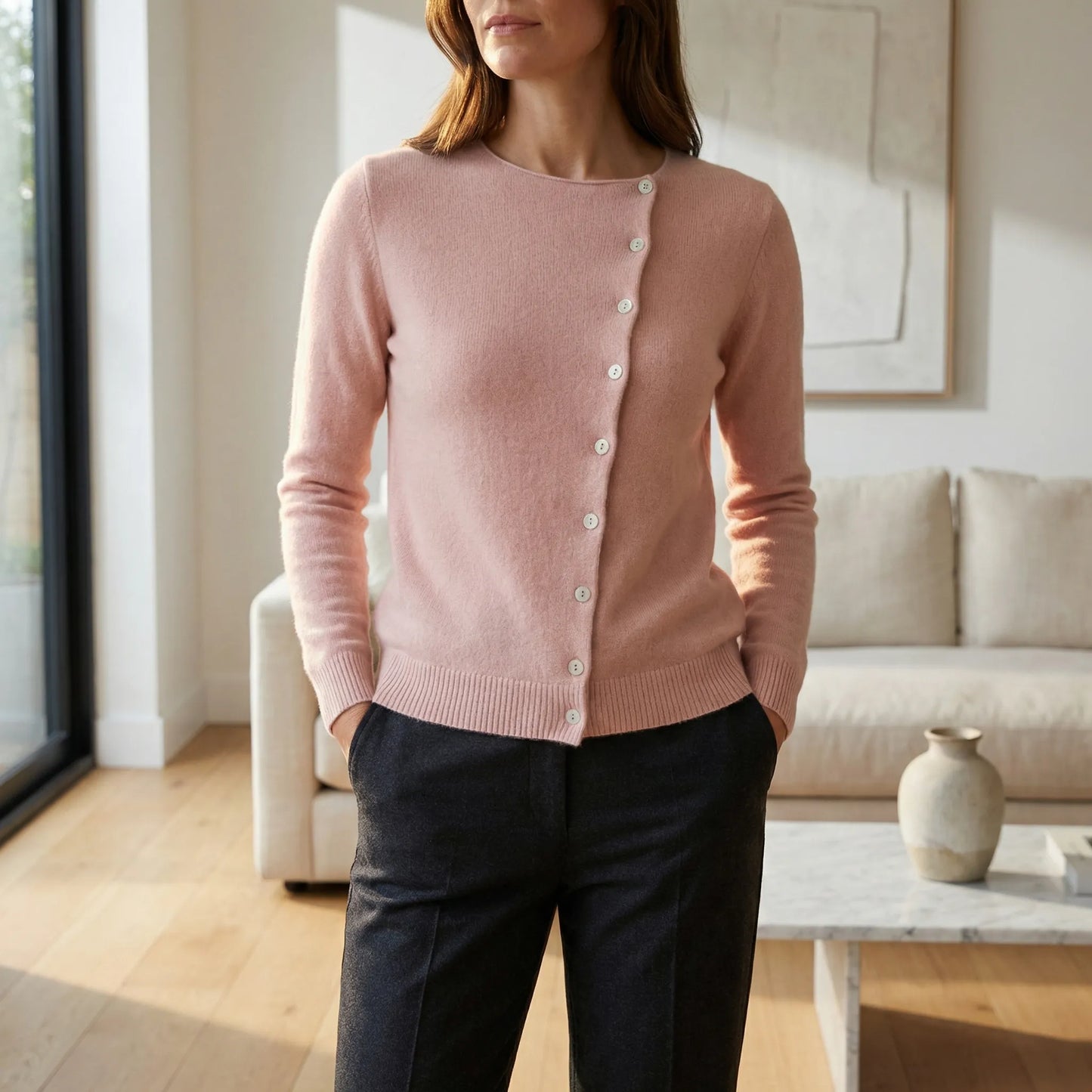 Lightweight, Cosy Knit Cardigan - Lenya