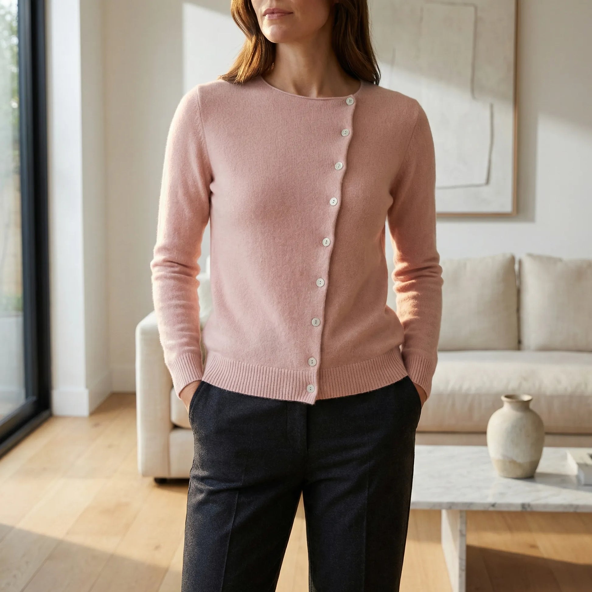 Lightweight, Cosy Knit Cardigan - Lenya