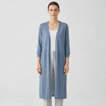 Lightweight Long Open-Front Cardigan - Cora
