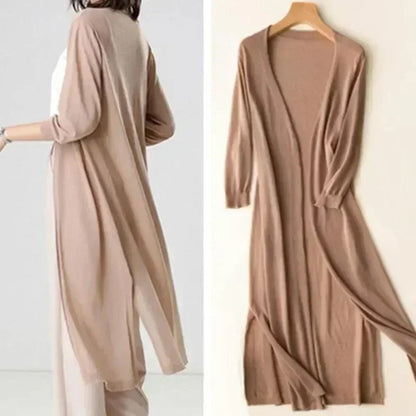 Lightweight Long Open-Front Cardigan - Cora