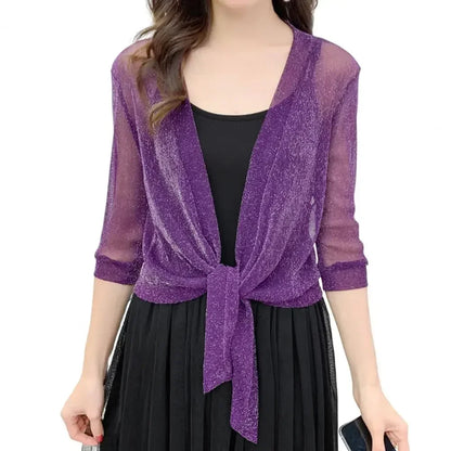 Lightweight Sparkly Shrug Cardigan - Kristi