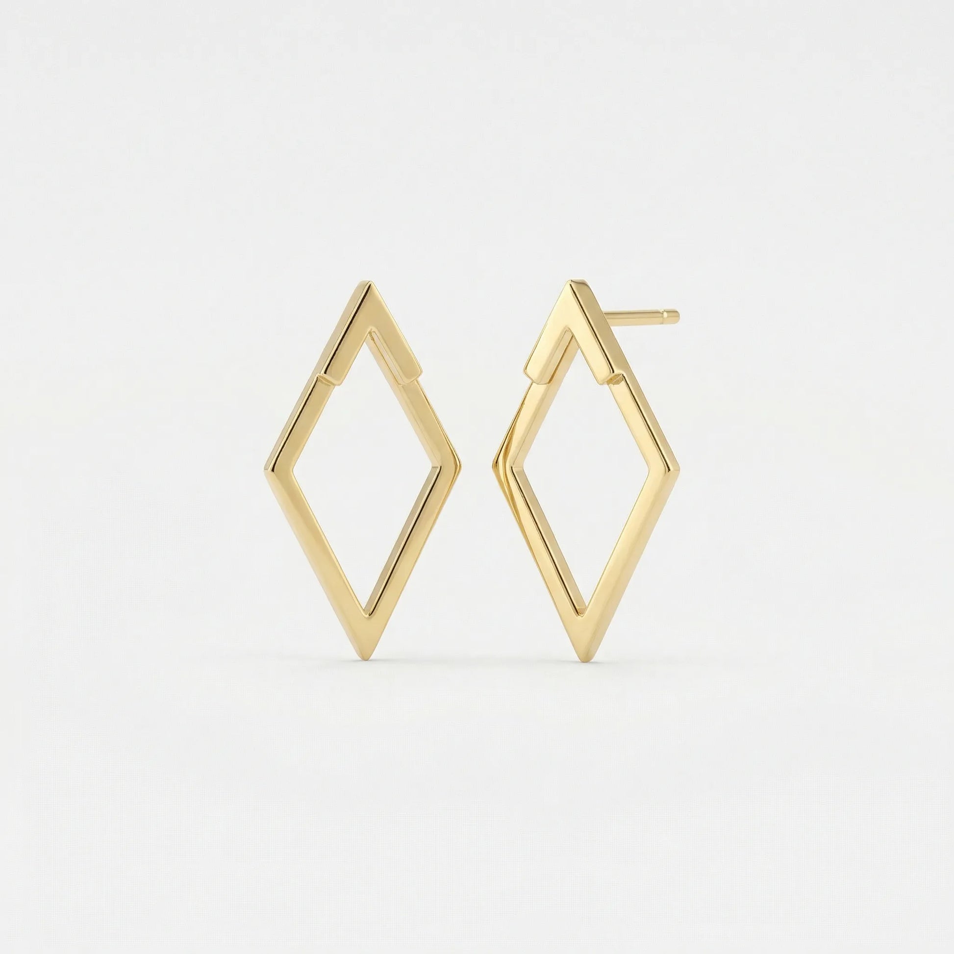 Lightweight Two-Part Stud Earrings - Paula