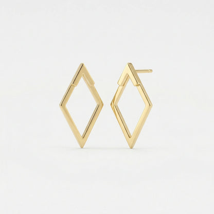 Lightweight Two-Part Stud Earrings - Paula