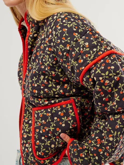 Lightweight Women's Jacket With Round Neckline - Johanna
