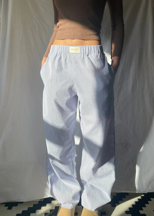 Soft organic cotton lounge trousers – Autumnal Sienna