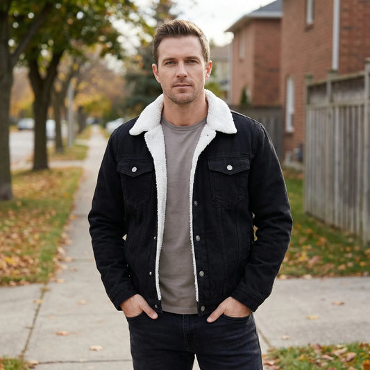 Lined Casual Denim-Style Jacket - Carlo