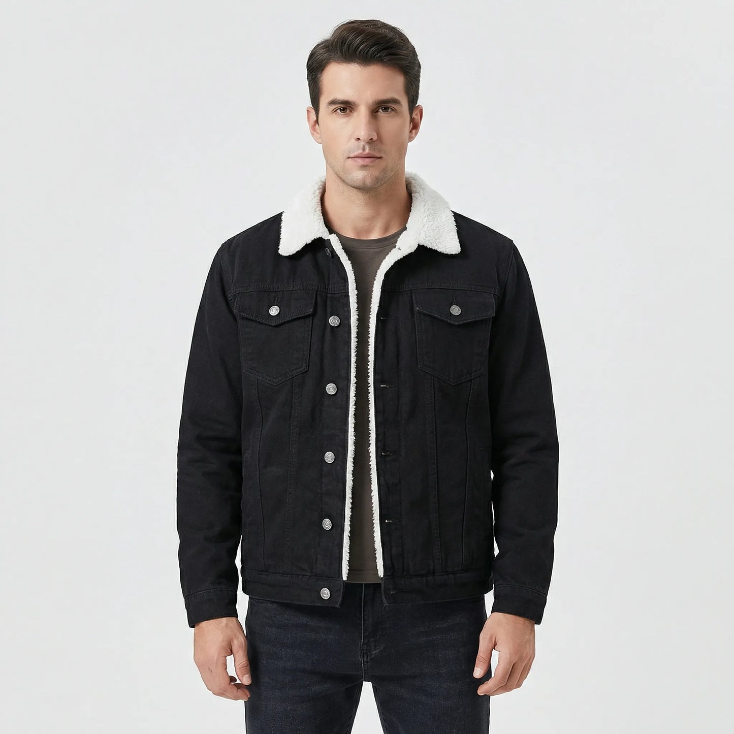 Lined Casual Denim-Style Jacket - Carlo