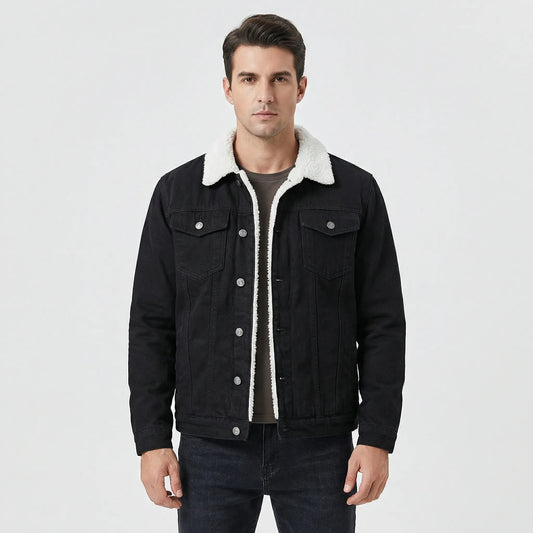 Lined Casual Denim-Style Jacket - Carlo