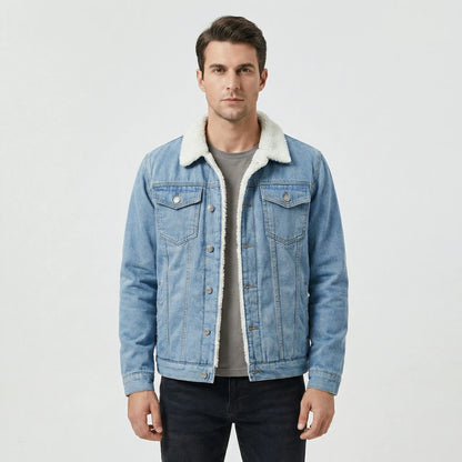 Lined Casual Denim-Style Jacket - Carlo