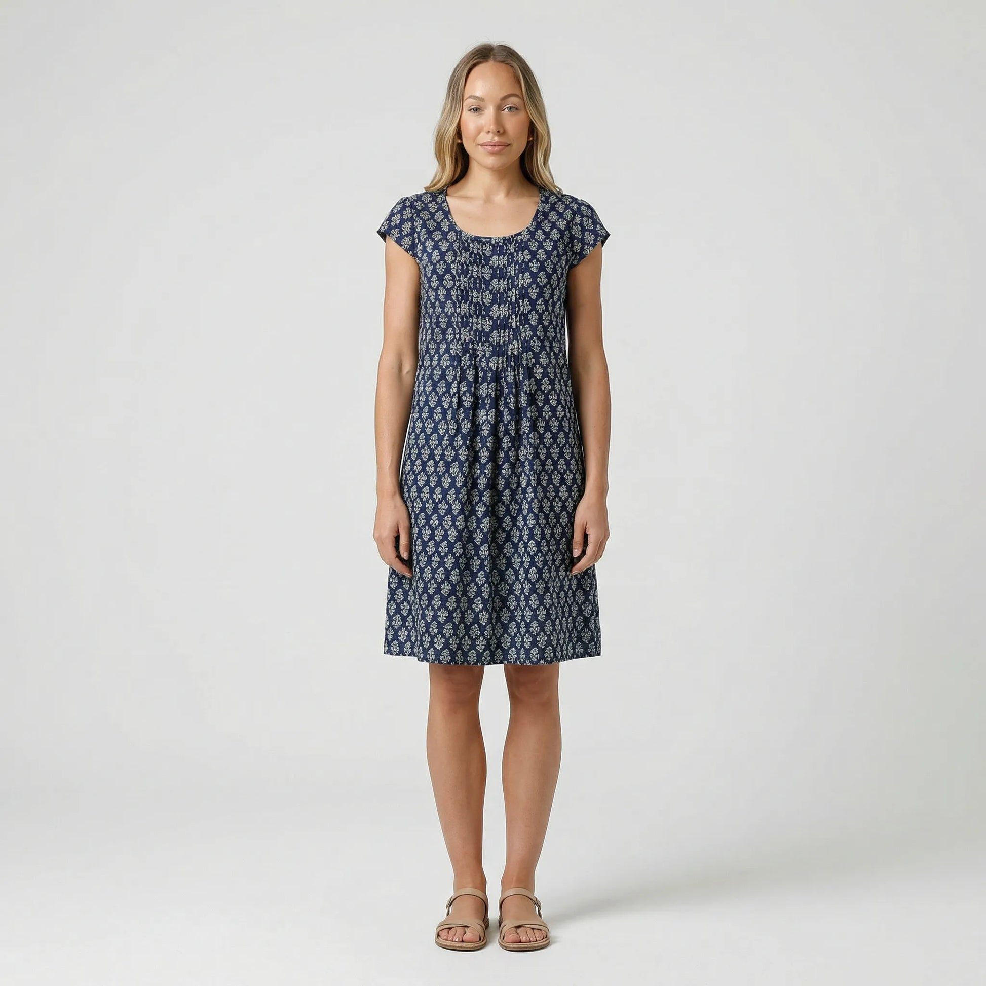 Lined Summer Dress With Round Neck - Naemi