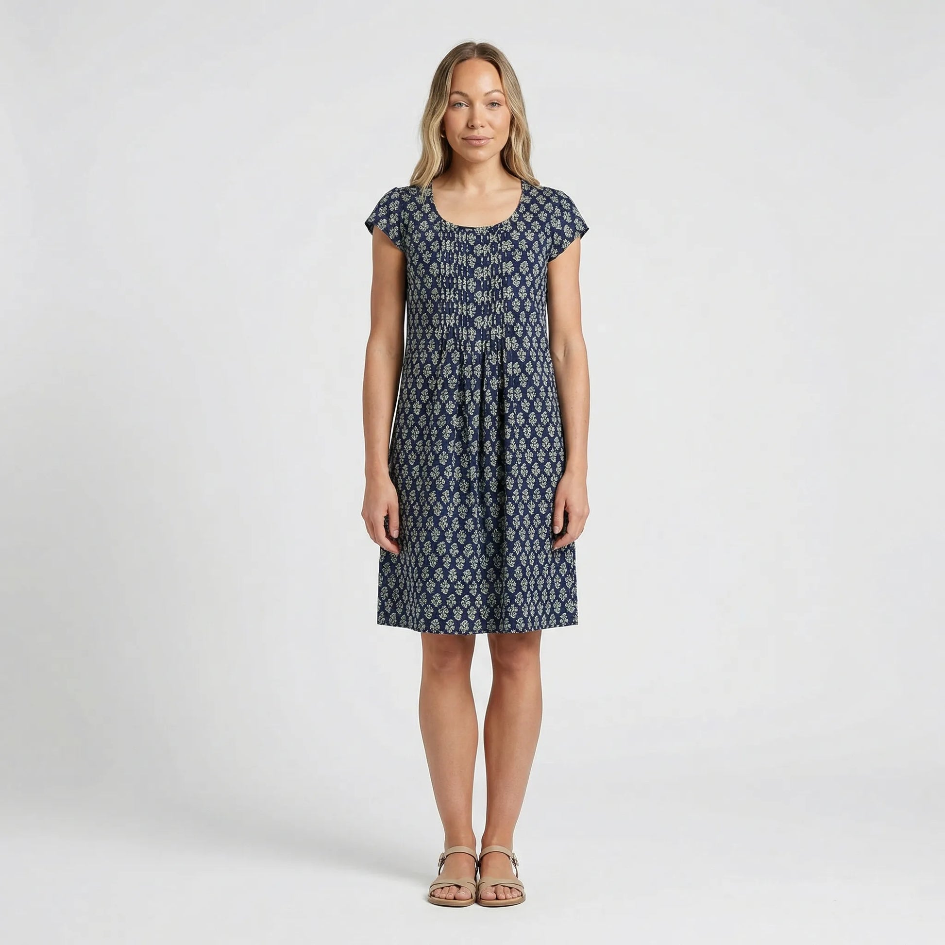 Lined Summer Dress With Round Neck - Naemi