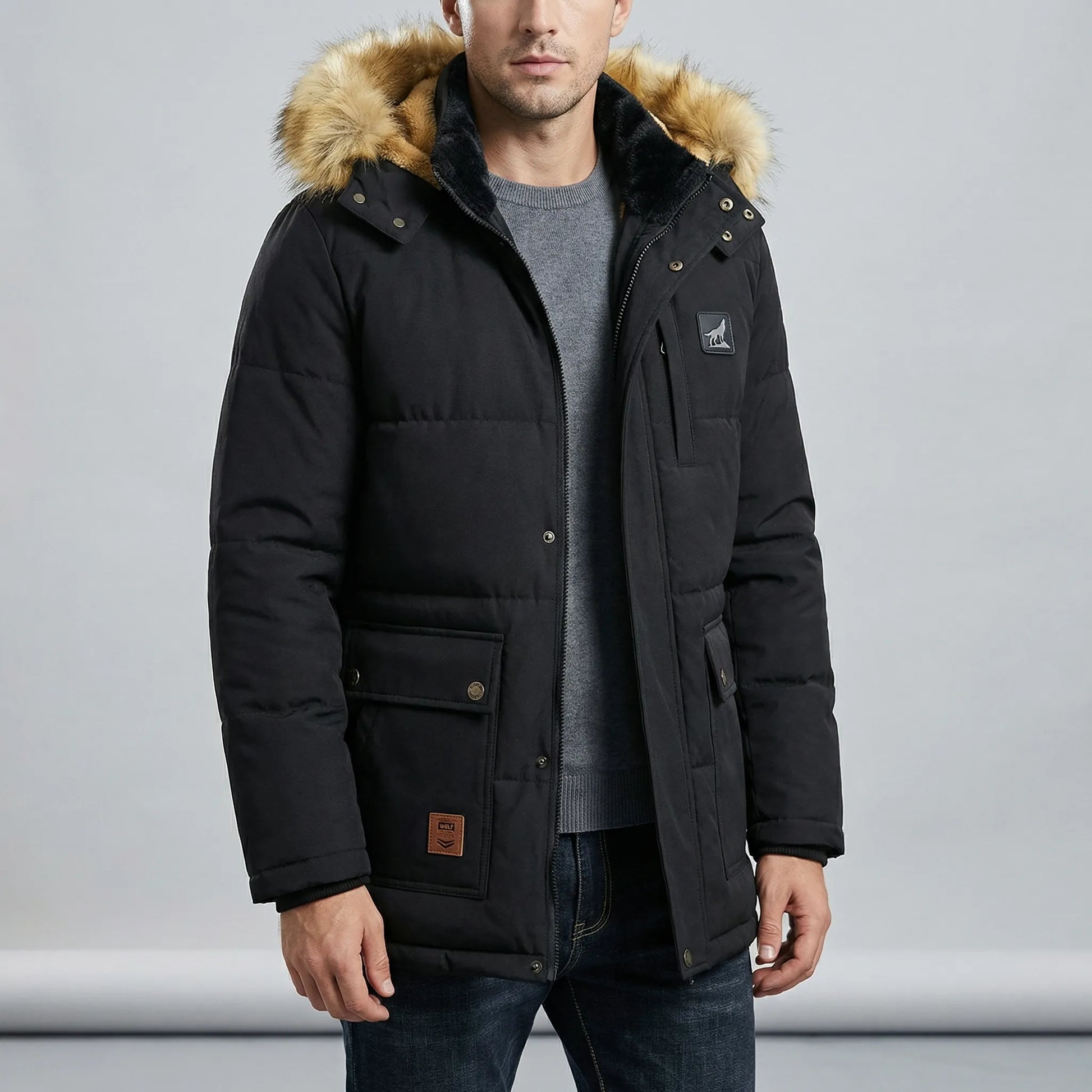 Lined Winter Parka Coats Men - Thorben