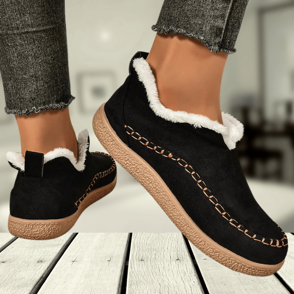 Lined Women's Ankle Boots With Foot Support - Linda