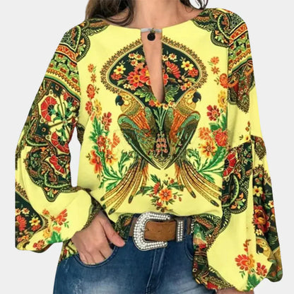 Airy ladies' summer blouse with floral print – Isabelle
