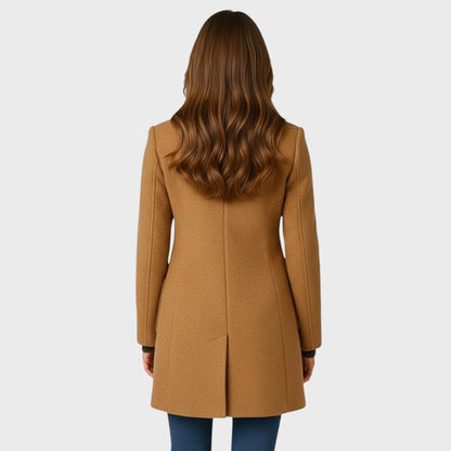 Women's Fitted Coat with Button Closure - Elegant Style 8