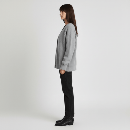 Locker Geschnittener Cardigan Mit Knopfleiste - Jamila