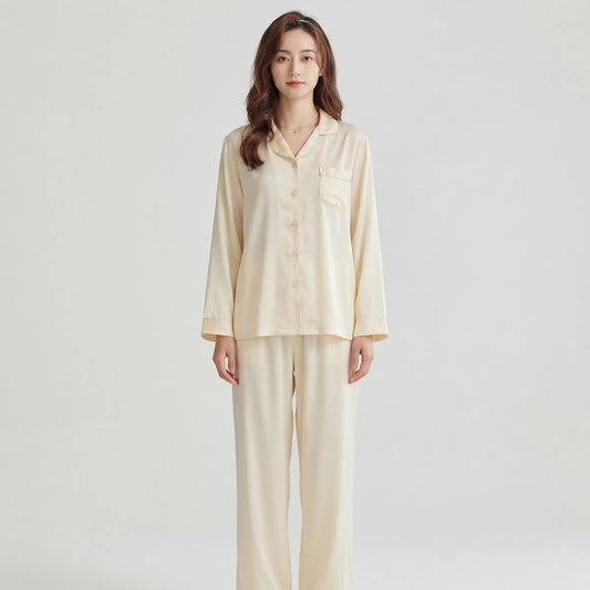 Long-Sleeve Button-Up Pyjama Set - Stephanie