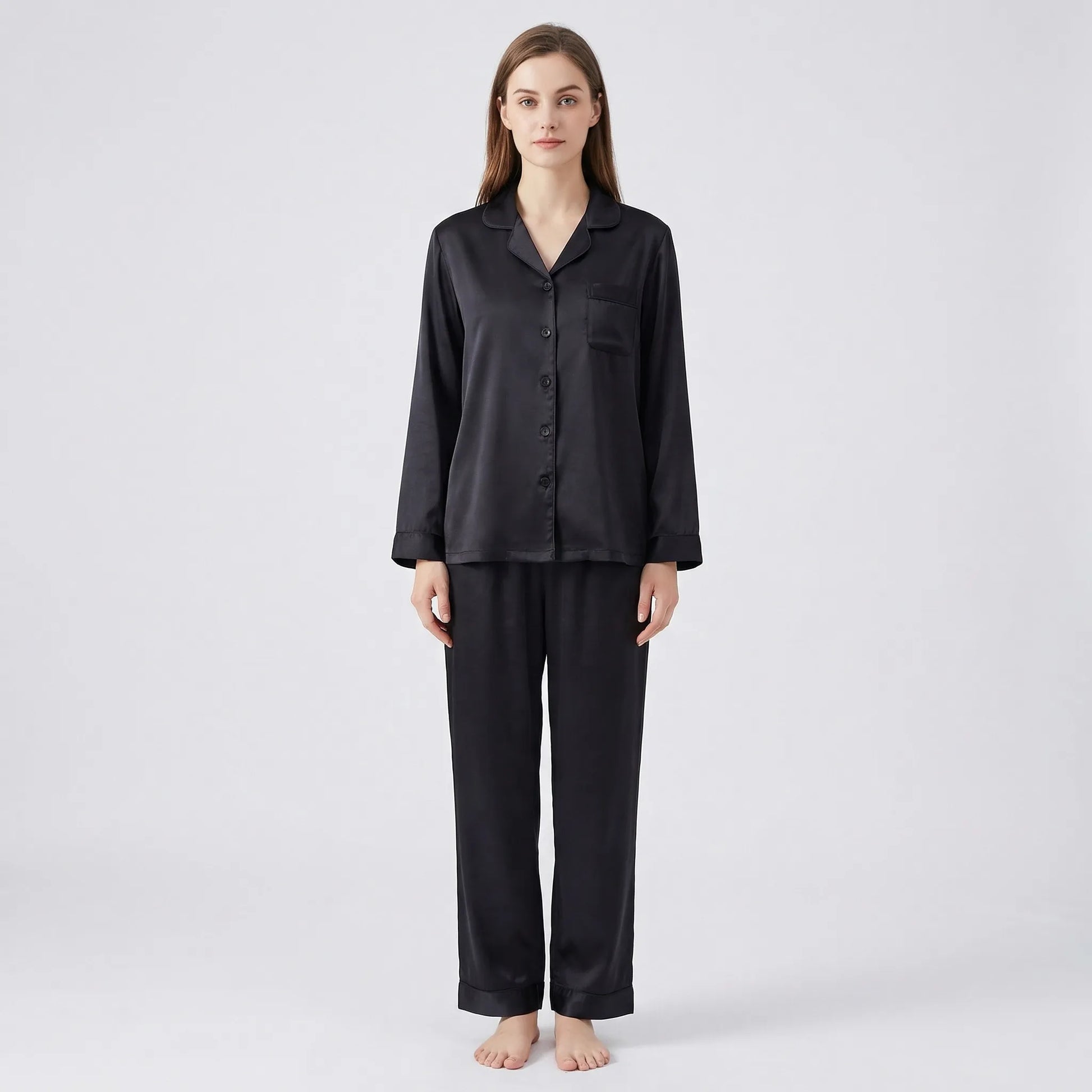 Long-Sleeve Button-Up Pyjama Set - Stephanie