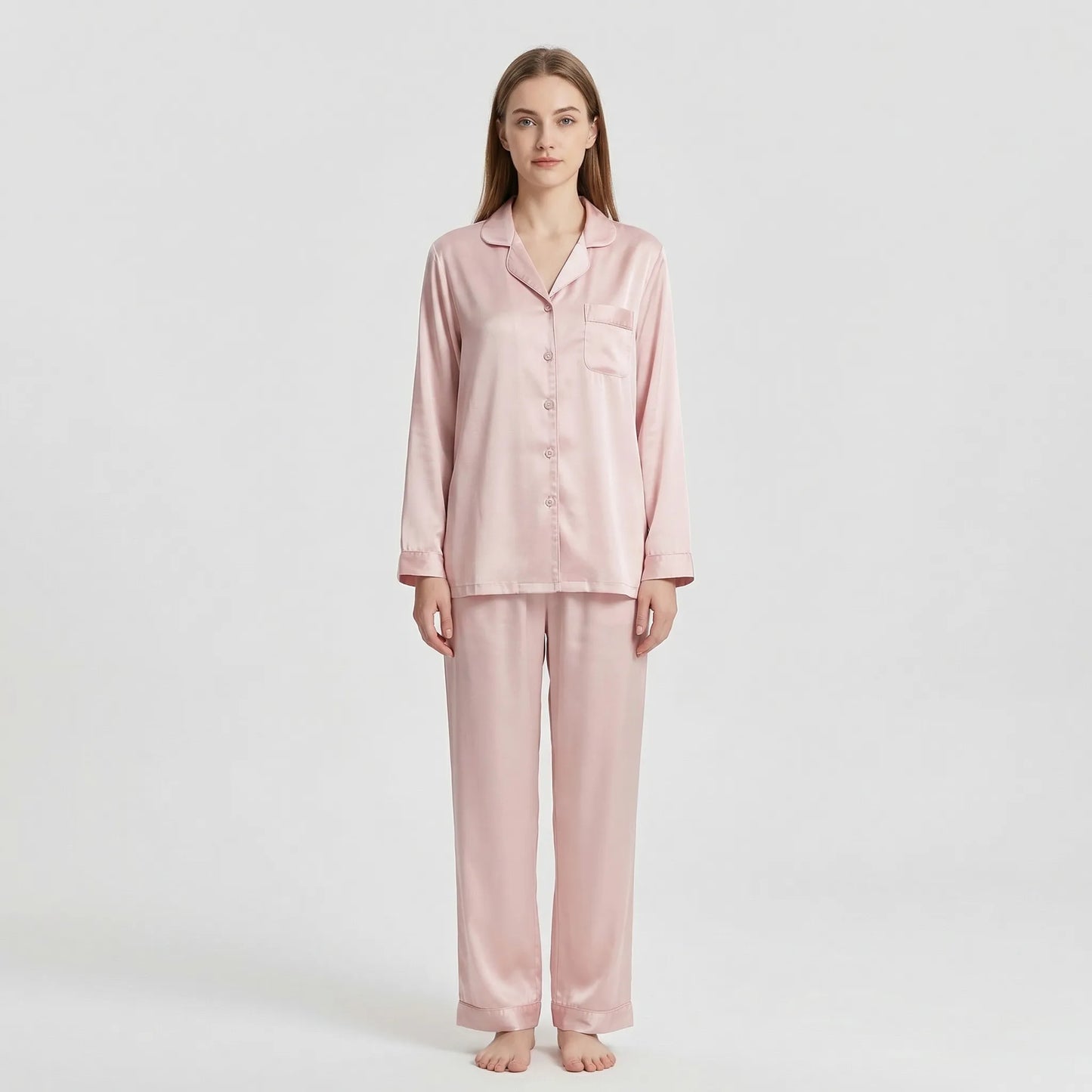 Long-Sleeve Button-Up Pyjama Set - Stephanie