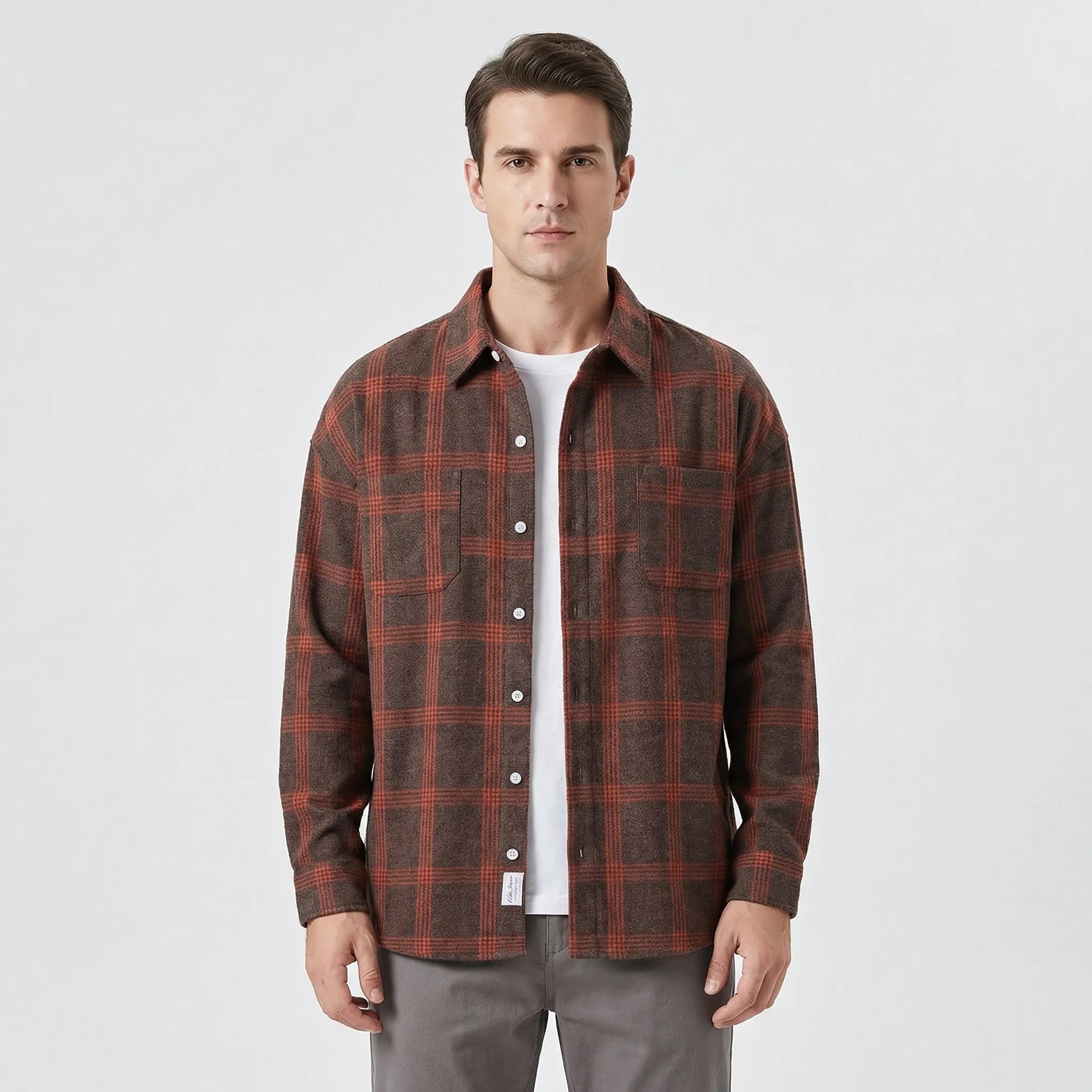 Long-Sleeve Checked Button-Up Shirt - Felipe