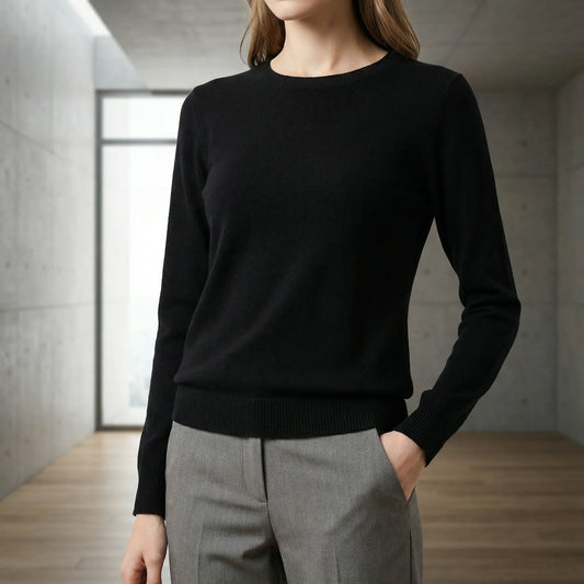 Long-Sleeve Crew Neck Top - Katrin