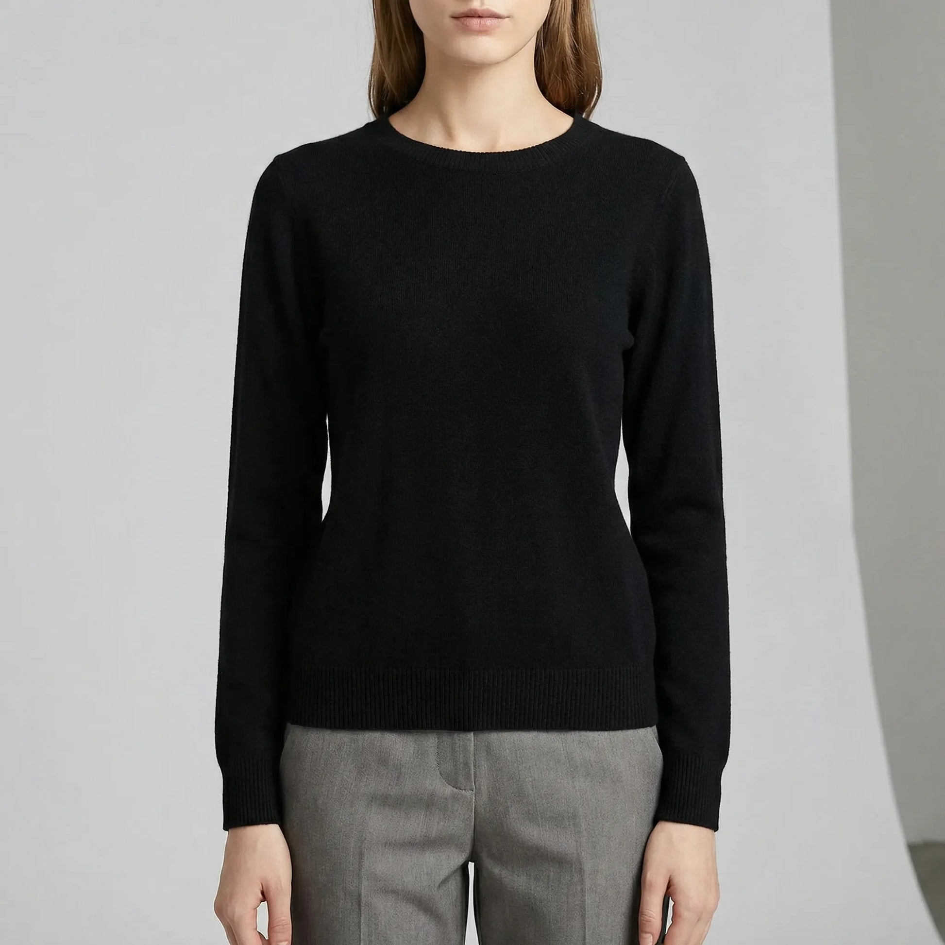 Long-Sleeve Crew Neck Top - Katrin
