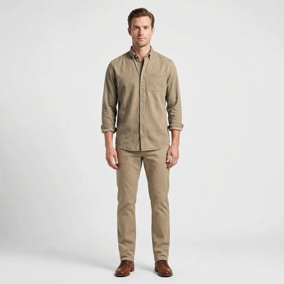 Long-Sleeve Denim Button-Up Shirt - Nick