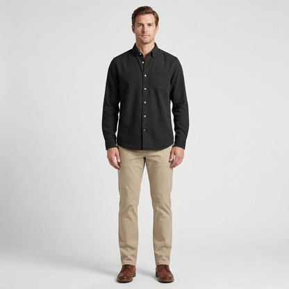 Long-Sleeve Denim Button-Up Shirt - Nick