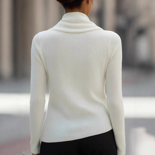 Long-Sleeve Knit Jumper With Wrap Detail - Ernestine