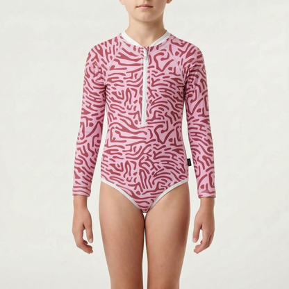 Long-Sleeved Children's Swimsuit - Pebblekin