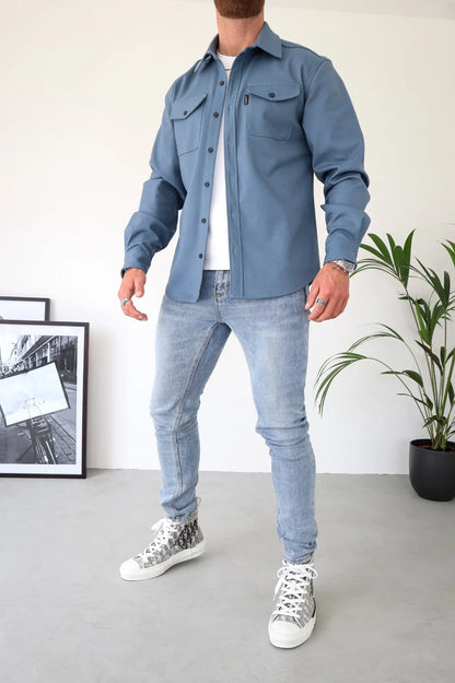 Long-Sleeved Overshirt With Chest Pockets - Fernando