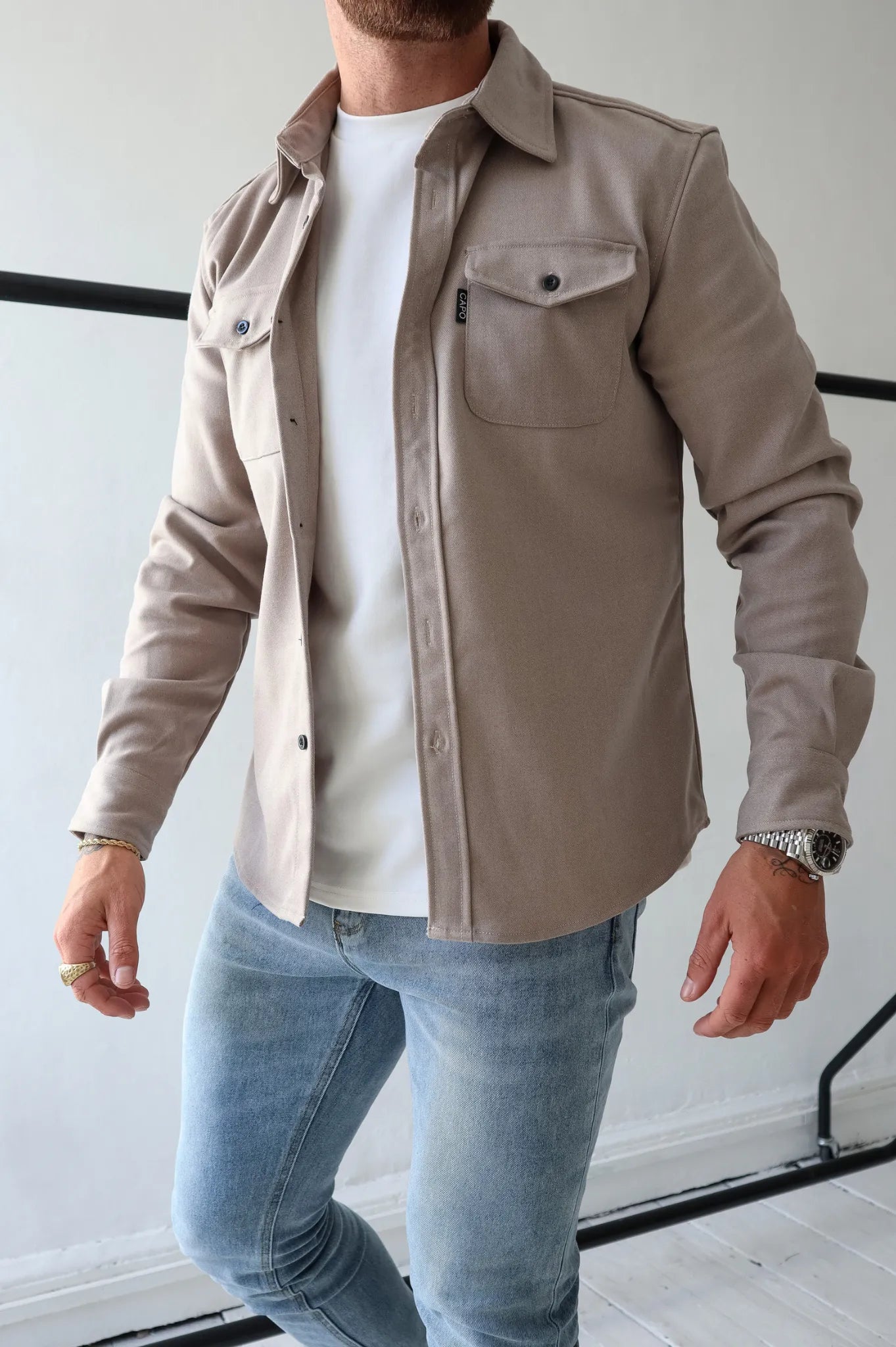 Long-Sleeved Overshirt With Chest Pockets - Fernando