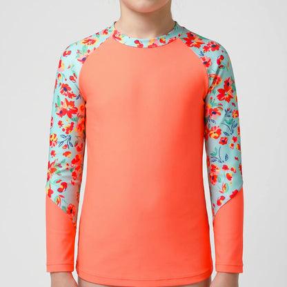 Long-Sleeved Rash Guard For Girls - Velyra