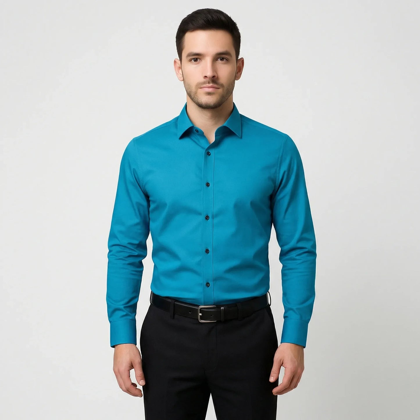 Long-Sleeved Slim-Fit Mens Shirt - Kian