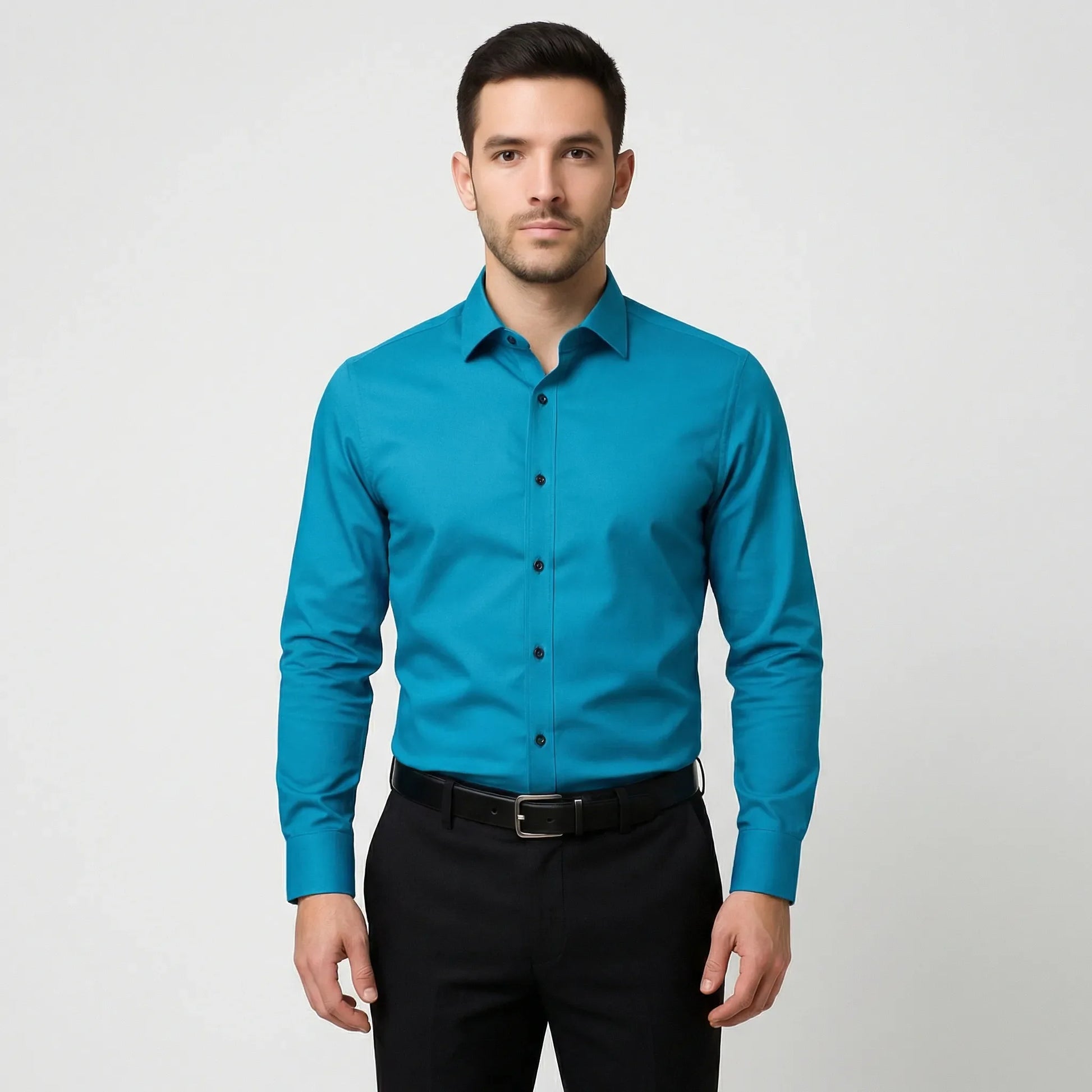 Long-Sleeved Slim-Fit Mens Shirt - Kian