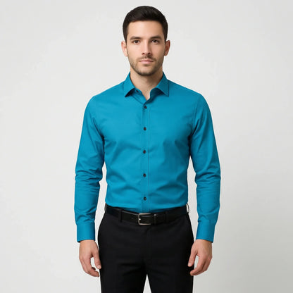 Long-Sleeved Slim-Fit Mens Shirt - Kian