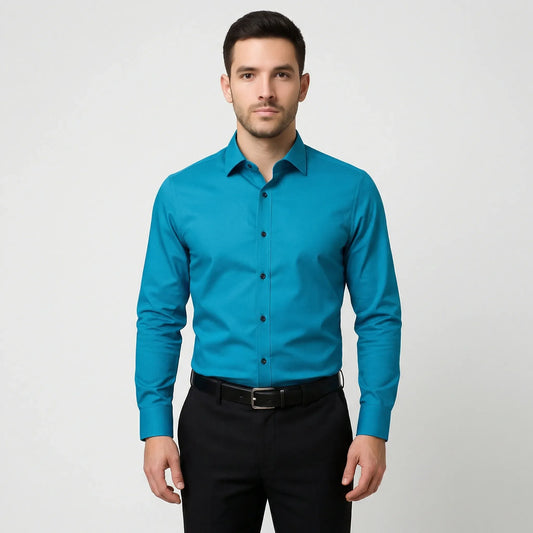 Long-Sleeved Slim-Fit Mens Shirt - Kian