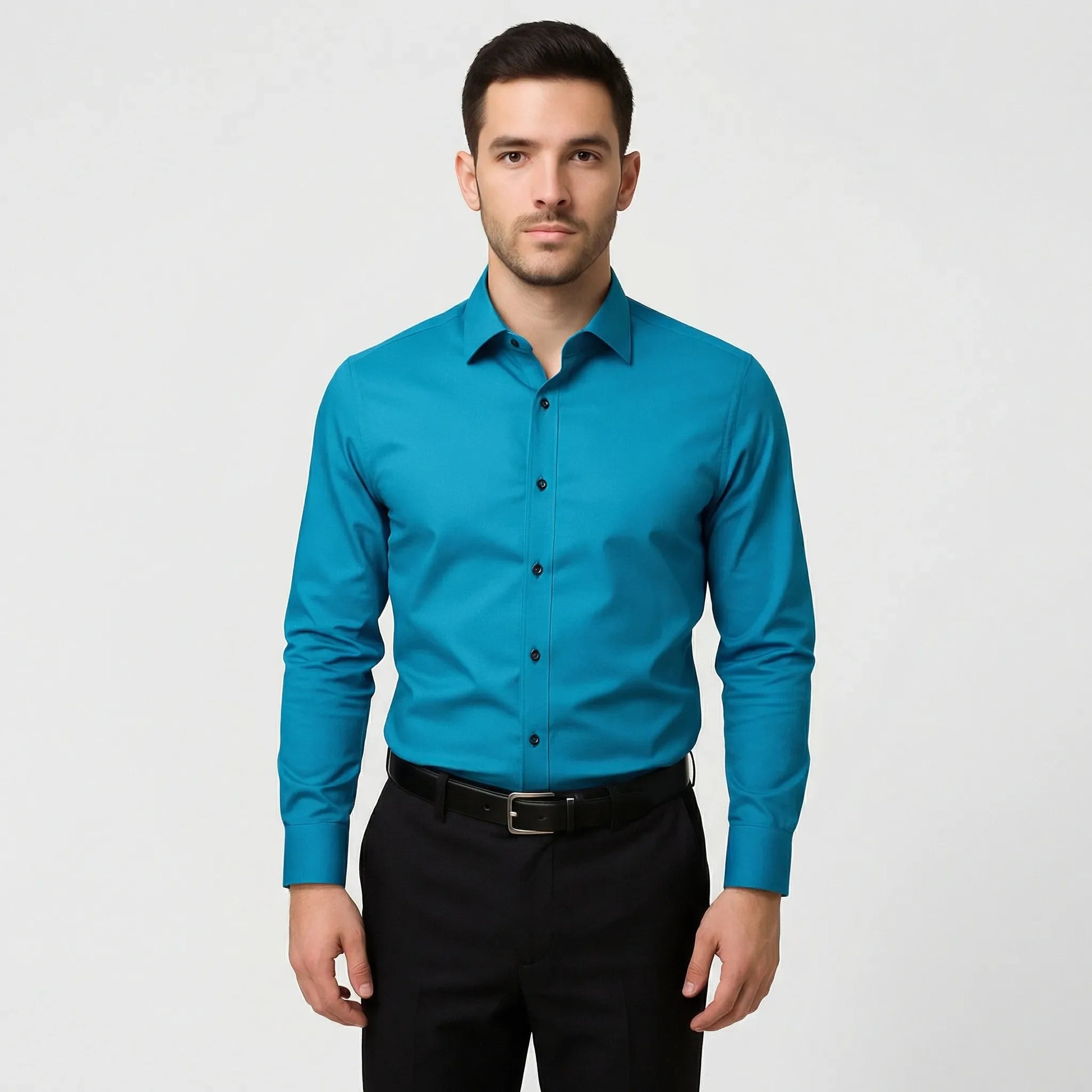 Long-Sleeved Slim-Fit Mens Shirt - Kian