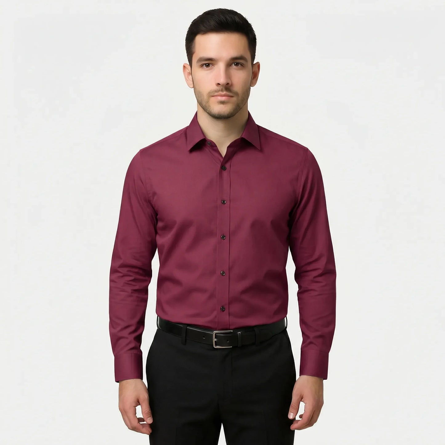 Long-Sleeved Slim-Fit Mens Shirt - Kian