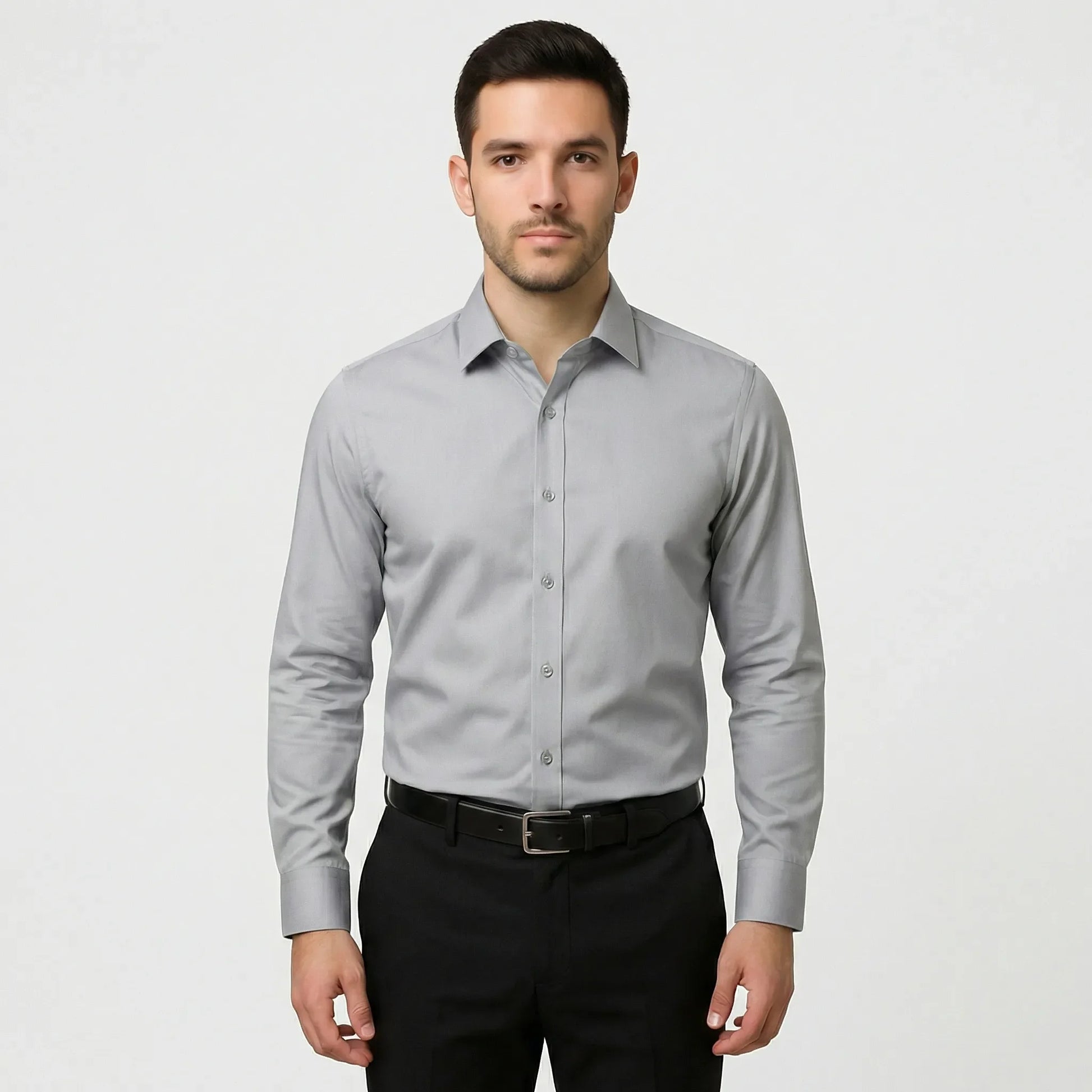 Long-Sleeved Slim-Fit Mens Shirt - Kian